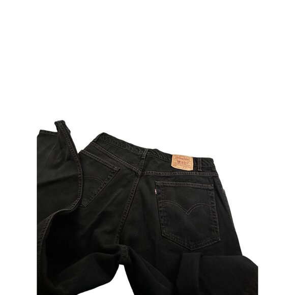 Levi's 550 Relaxed Fit Jeans Men's W42 L30 Black Denim 100% Cotton VTG - Picture 7 of 10